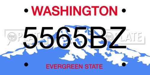 5565BZ Washington License Plate