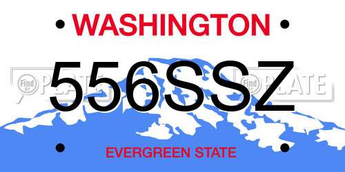 556SSZ Washington License Plate