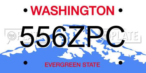 556ZPC Washington License Plate