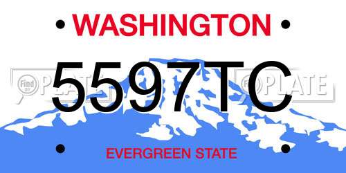 5597TC Washington License Plate
