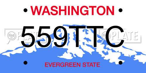 559TTC Washington License Plate