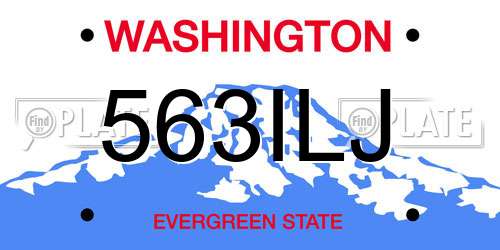 563ILJ Washington License Plate