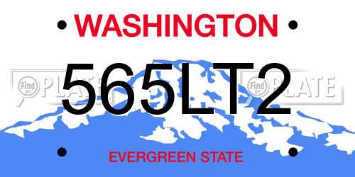 565LT2 Washington License Plate