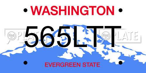 565LTT Washington License Plate