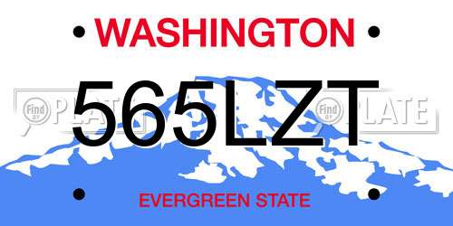 565LZT Washington License Plate