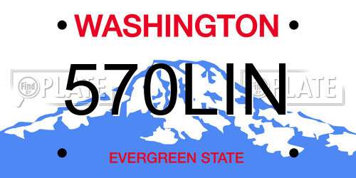 570LIN Washington License Plate