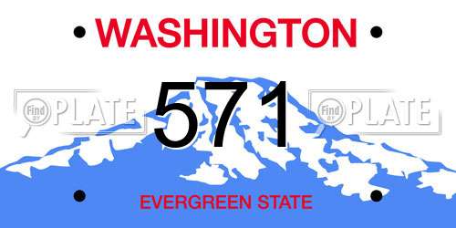 571 Washington License Plate