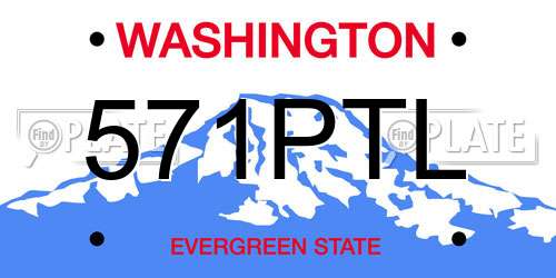571PTL Washington License Plate