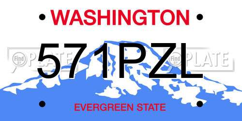 571PZL Washington License Plate
