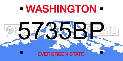 5735BP Washington License Plate