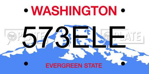 573ELE Washington License Plate