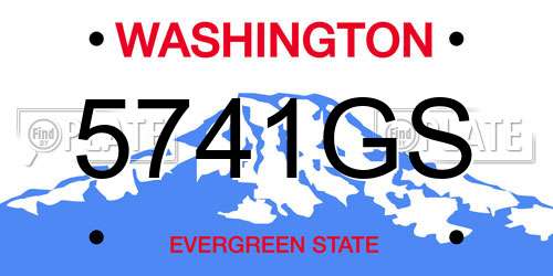5741GS Washington License Plate