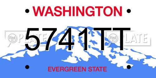 5741TT Washington License Plate