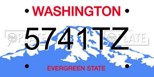 5741TZ Washington License Plate