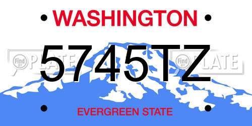 5745TZ Washington License Plate
