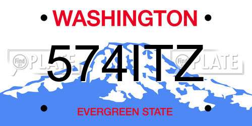 574ITZ Washington License Plate