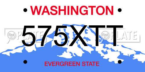 575XTT Washington License Plate