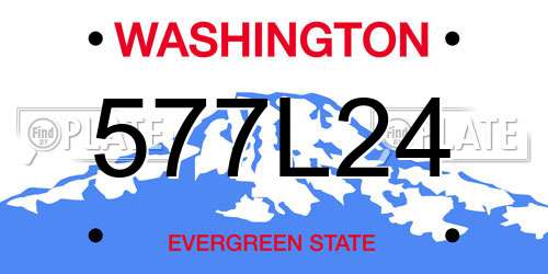 577L24 Washington License Plate