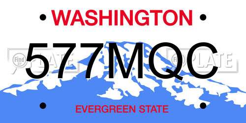 577MQC Washington License Plate