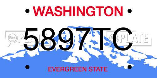 5897TC Washington License Plate