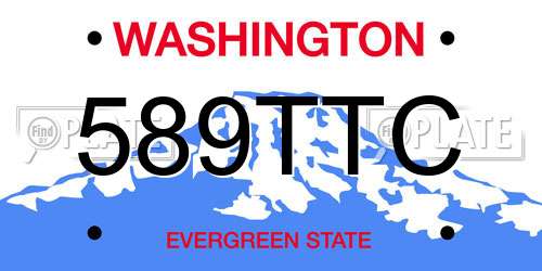 589TTC Washington License Plate
