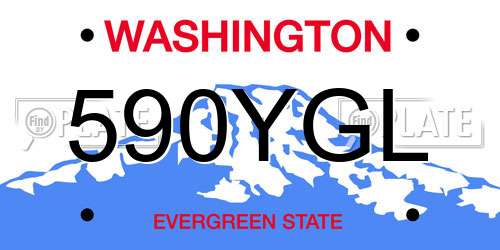 590YGL Washington License Plate