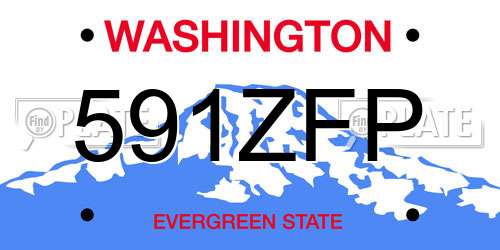 591ZFP Washington License Plate