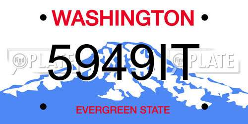 5949IT Washington License Plate