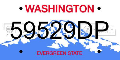 59529DP Washington License Plate