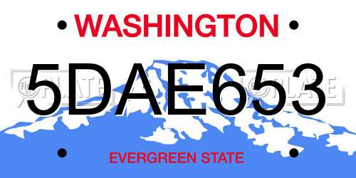 5DAE653 Washington License Plate