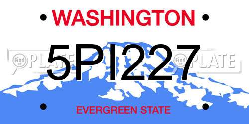 5PI227 Washington License Plate