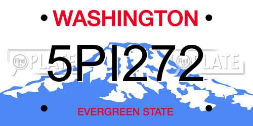 5PI272 Washington License Plate