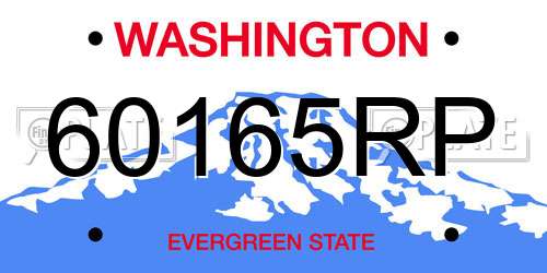 60165RP Washington License Plate