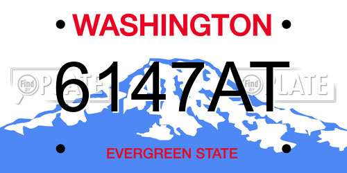 6147AT Washington License Plate