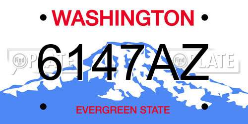 6147AZ Washington License Plate