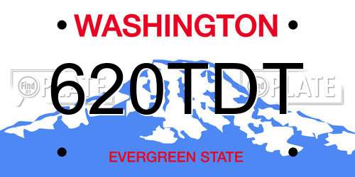 620TDT Washington License Plate