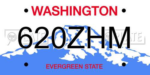 620ZHM Washington License Plate