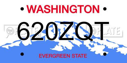 620ZQT Washington License Plate