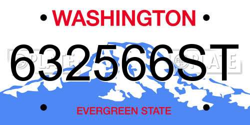 632566ST Washington License Plate