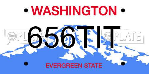 656TIT Washington License Plate