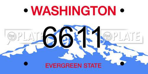 6611 Washington License Plate