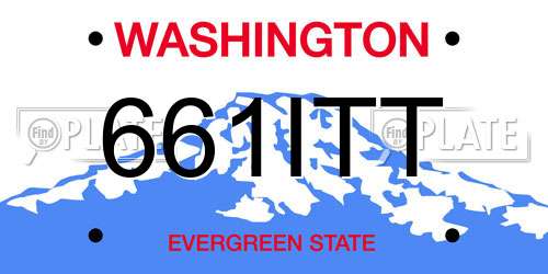 661ITT Washington License Plate