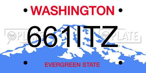 661ITZ Washington License Plate