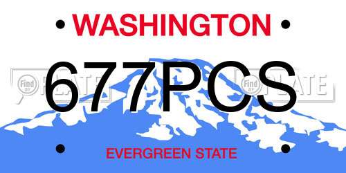 677PCS Washington License Plate
