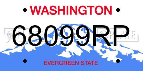 68099RP Washington License Plate