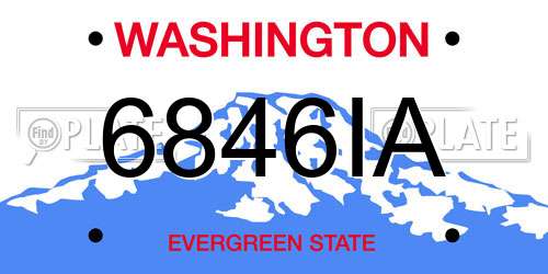 6846IA Washington License Plate