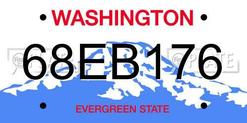 68EB176 Washington License Plate