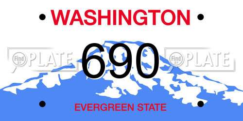 690 Washington License Plate
