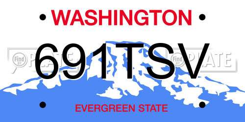 691TSV Washington License Plate