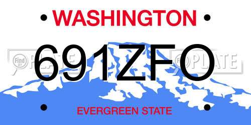 691ZFO Washington License Plate